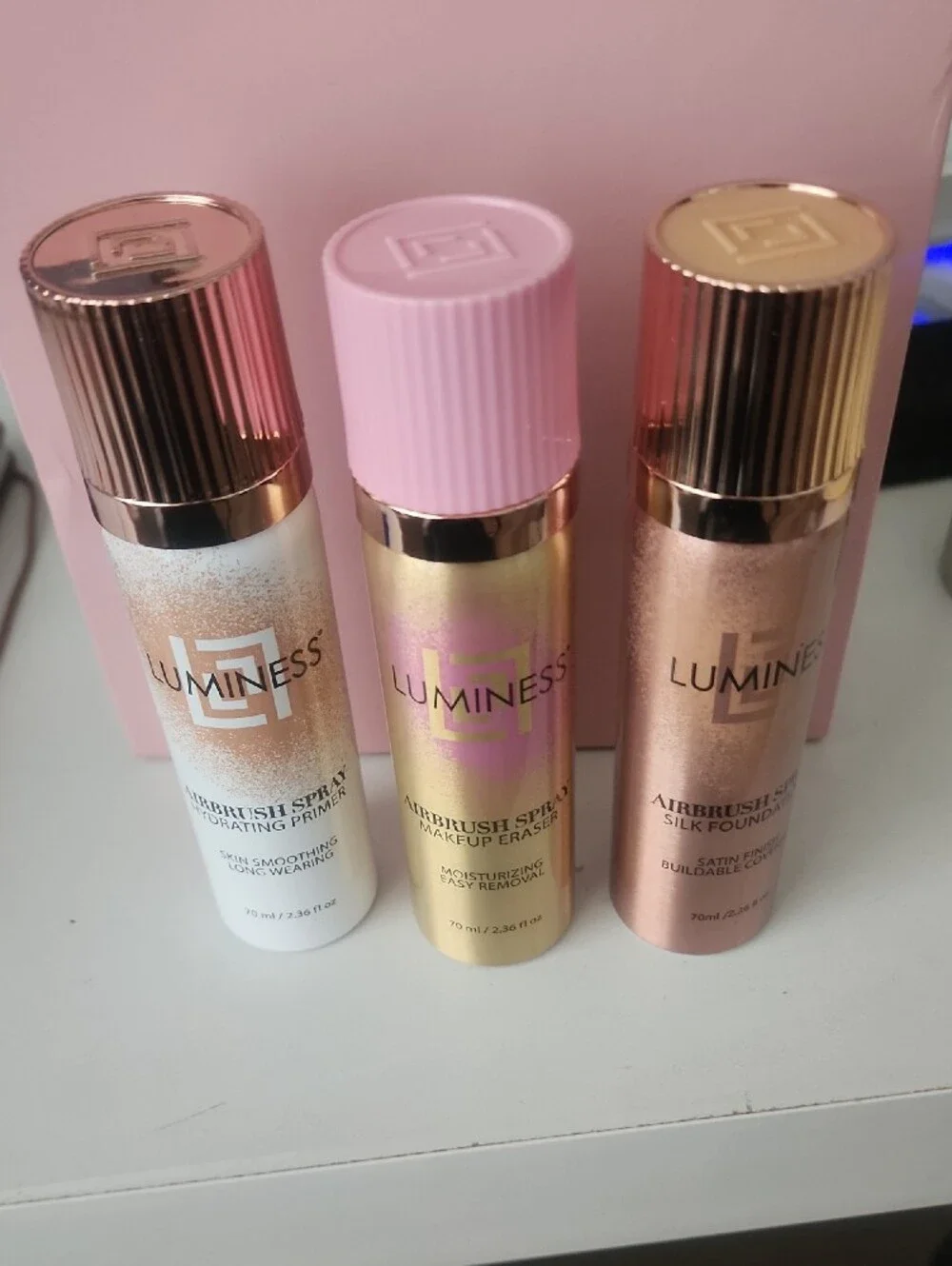 NEW Luminess Airbrush Spray Silk Foundation, Makeup Eraser & Primers - Med 040